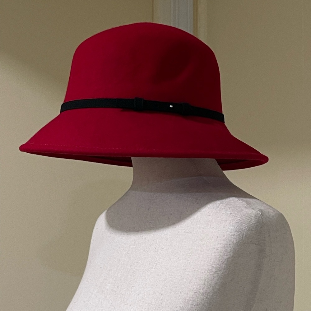 Apt 9 Wool Cloche Hat Red Retro Vintage Classic One Size